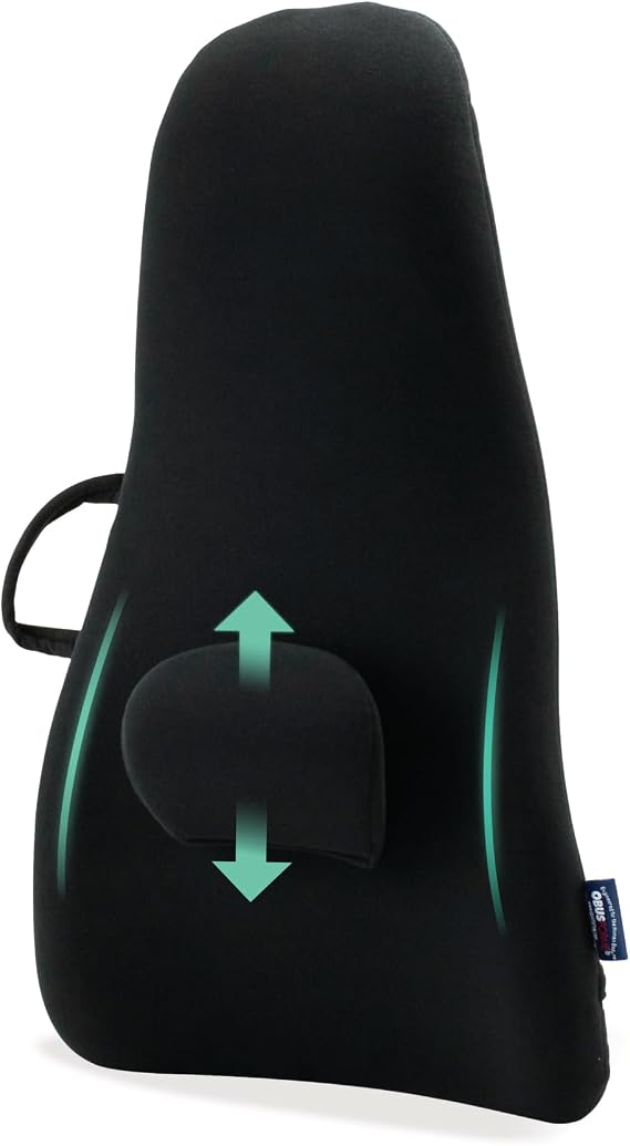 ObusForme Highback Backrest Support - Extra Tall Padded Seat Cushion and Lumbar Support Pillow, Portable Posture Support with Soft and Durable Foam