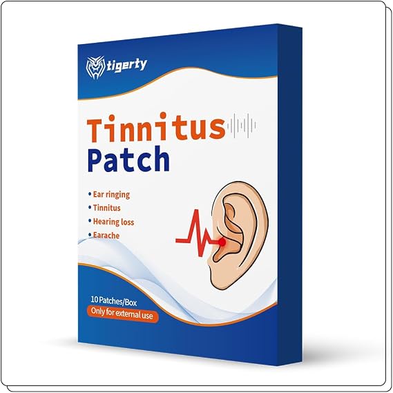 tigerty Tinnitus Relief for Ringing Ears, 10PCS Tinnitus Relief Patches, Tinnitus Treatment Patches for Effectively Reduce Ear Noise, Natural Herbal Ingredients, Gentle and Portable