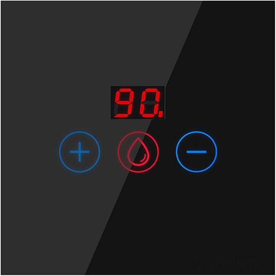 Smart Heater Timer Switch, 20A for TUYA for WIFI Smart for IMMERSION Heater Timer Switch, Wall Mounted, Touch Screen for Boiler, Electrical Appliance(black)