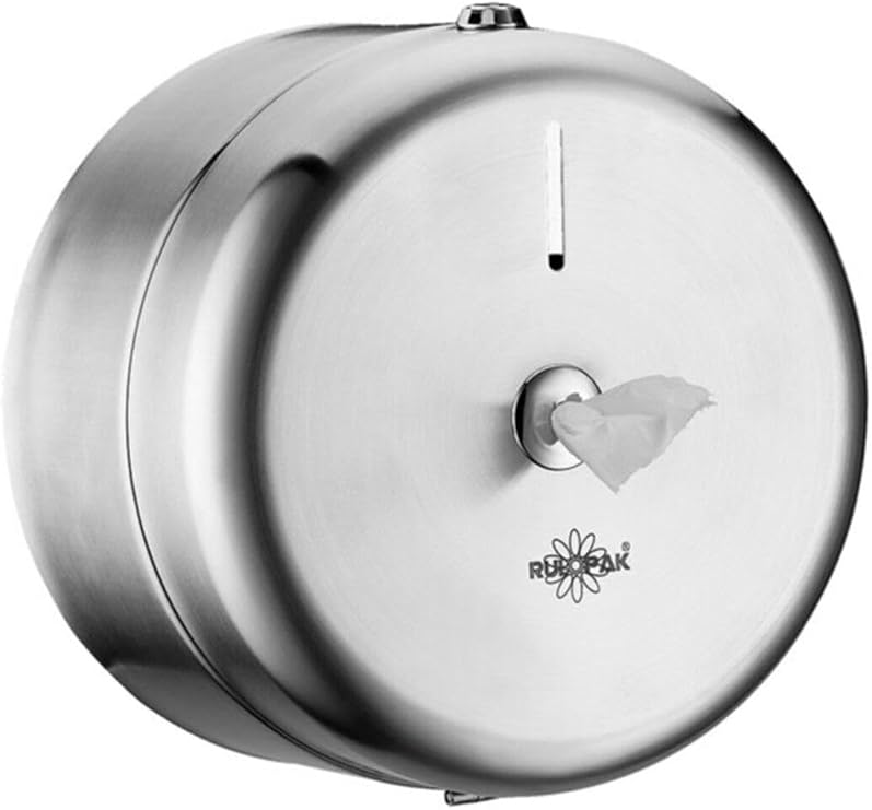 Rulopak Mini Cimri Paslanmaz Krom Tuvalet Kağıdı Dispenseri 210X155X215 Mm 1800 Gr Gri,474a