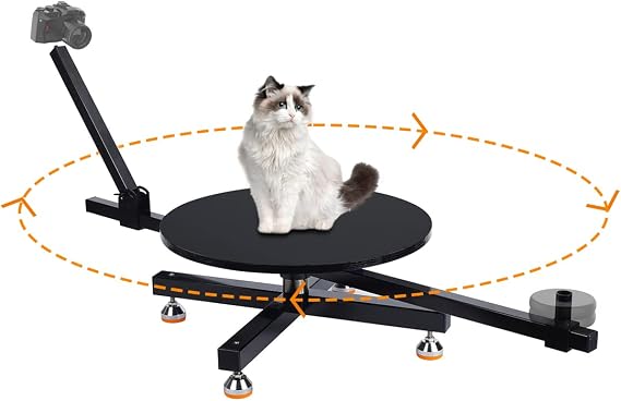 360 Degree Rotating Camera Slider,360 Photo Booth Professional Video Equipment,Camera Table Dolly for Photography and Video,DSLR Slider Camera Accessory,Camera Track