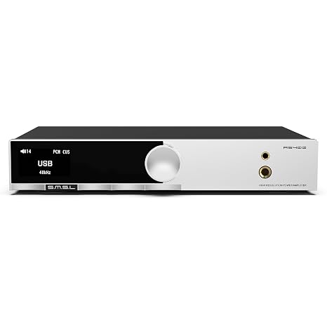 SMSL AS400 Power Amplifier DAC Headphone Amplifier Integrated 2.1ch 165W x2 MA5332MS MM Phono Amplifier CS43131 MQA CD Decoder Digital Stereo Audio 6.35mm/4.4mm Headphone Amplifier USB/Bluetooth 5.1