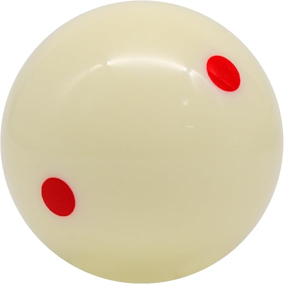 57.2mm Snooker Training Ball With Red Dots - Resin Pool Cue Ball for Practice and Game Room Leisure Sports
