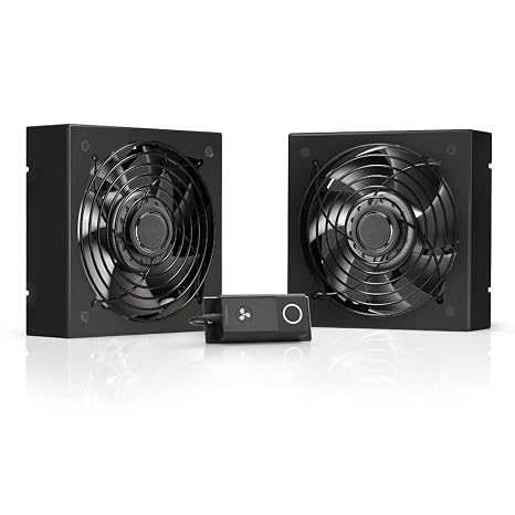 AC Infinity Rack Roof Fan Kit, Quiet Dual-Fans with Speed Controller