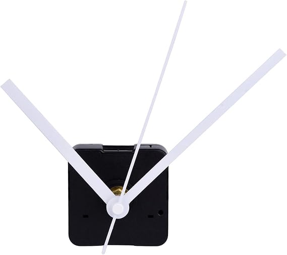 Mudder Silence Quartz Clock Movement, 0.39 in Max Dial Thickness, White