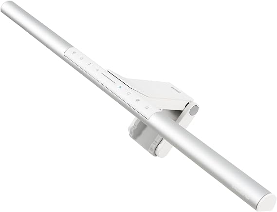 BenQ ScreenBar Pro LED Monitor Light Bar (Silver)- Ultrawide Lighting, Motion Sensor, Adjustable Brightness/Color Temperature, Eye-Care USB-C Monitor Lamp, No Glare, Curved Monitors, Monitor accessory