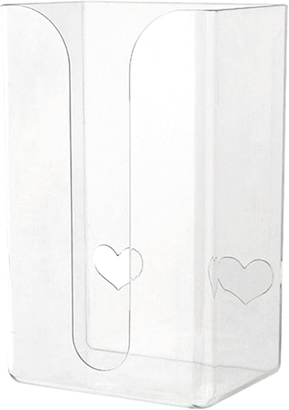 DUDOK Minimalistic Rectangular Transparent Wall Mounted Tissue Box, Transparent Acrylic Holder