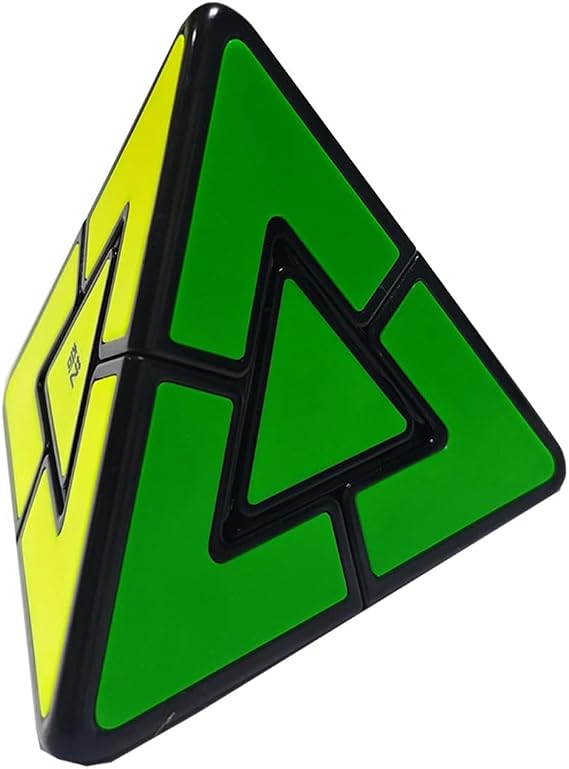 Oostifun Pyraminx Duo Irregular Pyraminx Cube Pyramid Triangle Four-axis Tetrahedron Puzzle Brain Teaser puzzles (Black)