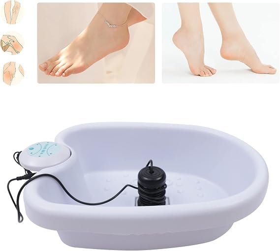 Professional Ionic Foot Bath Detox Machine, 30 Min Ionic Foot Bath, Raised Massage Setting, with Measuring Spoon, Suitable for People with Lack of Sleep and Sub-Health to Relieve Fatigue