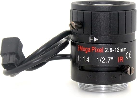 3MP Lens 2.8-12mm Varifocal HD CCTV Lens F1.4 Auto Iris CS Mount Lens for IP Security Surveillance Camera