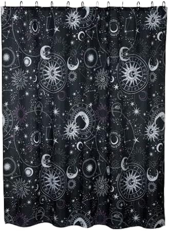 Killstar Stardust Shower Curtain Sun Moon Stars Goth Spooky Astrology