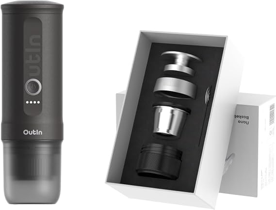 OutIn Nano Portable Electric Espresso Machine with double espresso busket