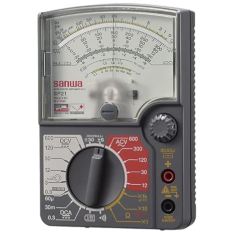Japan Sanwa SP21 Analog Multitesters, Multi-Function/Multi-Range Pointer multimeter Zero Center Instrument Off beep Battery Check(SP21)