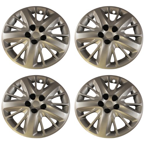 Set of 18 inch Chevy Impala Silver Lug Screw on Retention Hub Cap Wheel Covers 472-18S