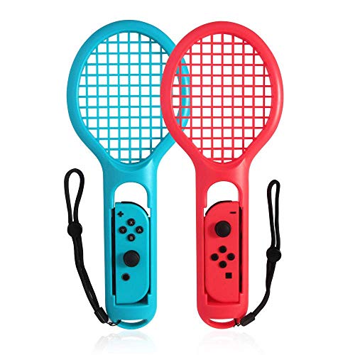 OSTENT 2 x Tennis Rackets Handle Holder Grip for Nintendo Switch Joy-Con Controller