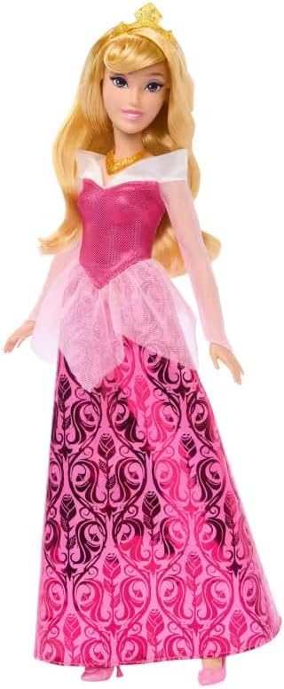 Mattel Disney Princess Enchanted Stories Aurora Fashion Doll, Posable Sleeping Beauty Doll with Sparkling Pink Dress, Tiara and Accessories, Toy for Kids Ages 3+