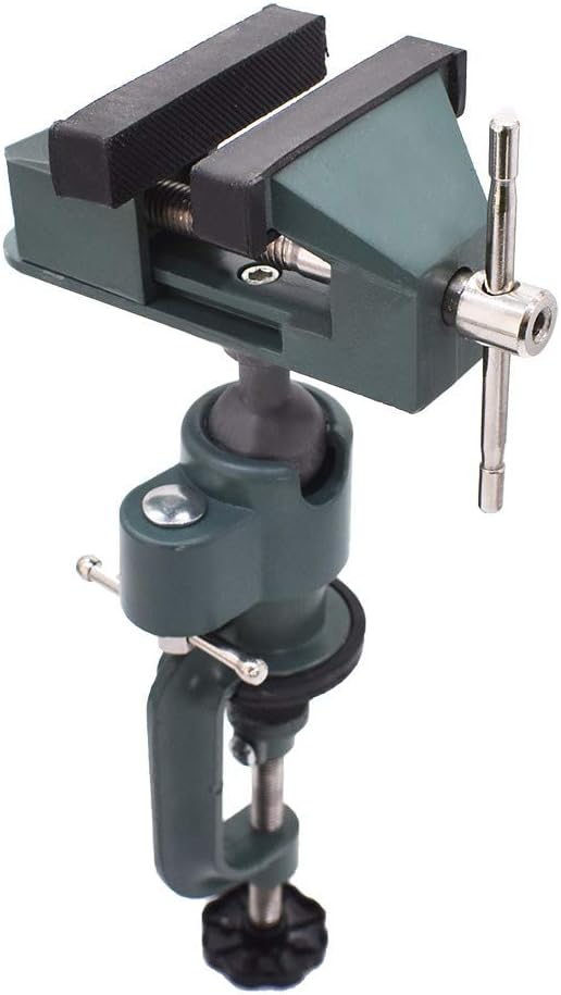 findmall 3 Inch Aluminum Universal Swivel Table Vise, 360 Degrees Rotating
