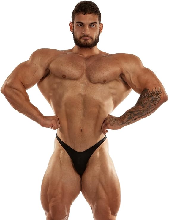 Suits You Men's Bodybuilding Posing Trunks, Gather Back, Rio Cut, Handmade in USA