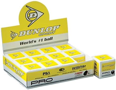 Dunlop Pro - Double Yellow Dot (One dozen) Squash Balls