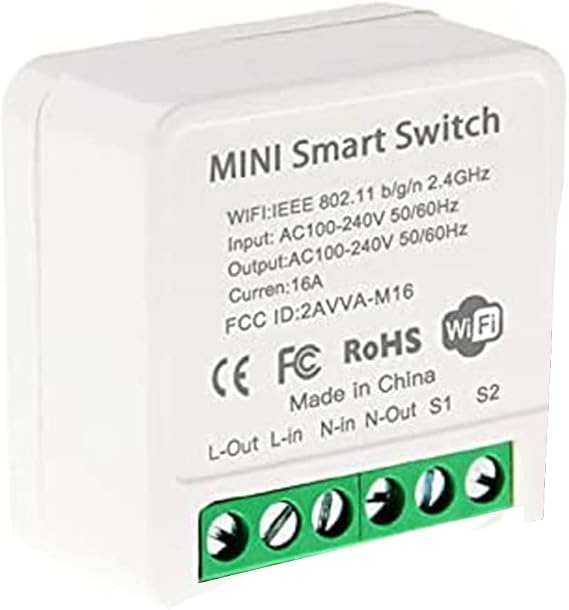 Mini Smart WiFi Relay Switch, DIY Light Switch Module Smart Life/Tuya Application, Wireless Remote Control