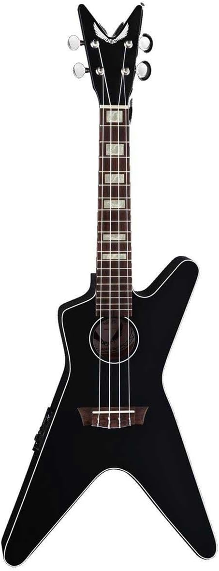 Dean Guitars, 4-String ML Acoustic/Electric Ukulele with Gigbag, Black (UKE E CBK) (UKE ML E CBK)