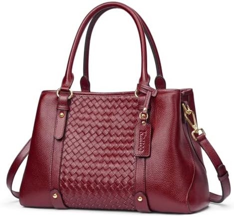 Kattee Women Soft Genuine Leather Satchel Bags Top Handle Crossbody Purses and Handbags Totes Shoulder Hobo