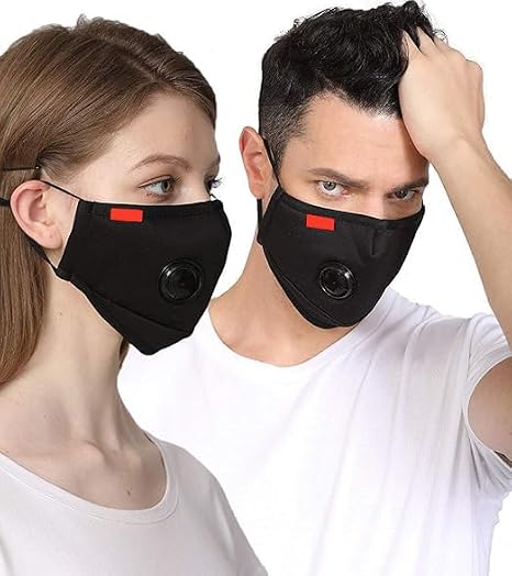 Mouth Mask, 5 Pack Anti Dust Pollution Mask with 10 Pcs Activated Carbon Filter Insert Fashion Cotton Face Covering Washable and Reusable Dust Cover for Men Women
