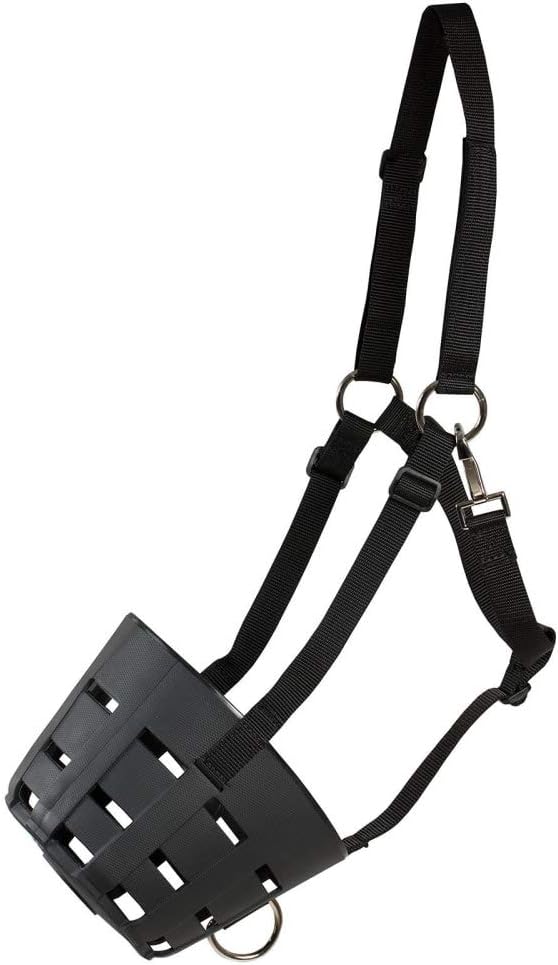 HORZE Grazing Muzzle - Black - Horse