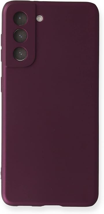 Nevarium Samsung Galaxy S21 FE Kılıf Yumuşak Dokulu Silikon Premium - Mürdüm
