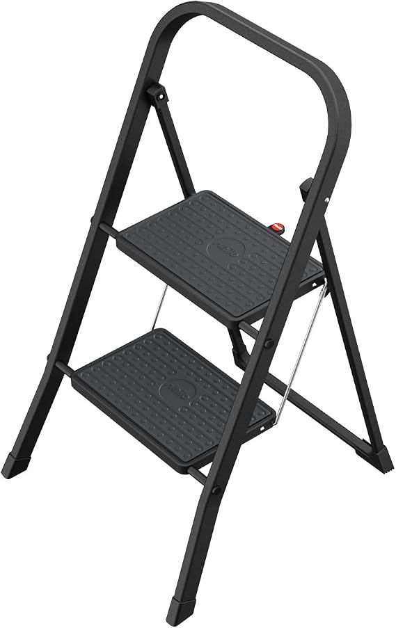 Hailo K44 StandardLine katlanır basamak 2 kademeli 2,46 m çalışma yüksekliği, siyah