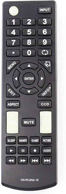 ALLIMITY NS-RC4NA-16 Remote Control Replacement for Insignia TV NS-19D220MX16 NS-19D220NA16 NS-24D220NA16 NS-24D420NA16 NS-32DD220NA16C NS-40D420MX16 NS-48D420NA16 NS-50D420MX16 NS-50D420NA16
