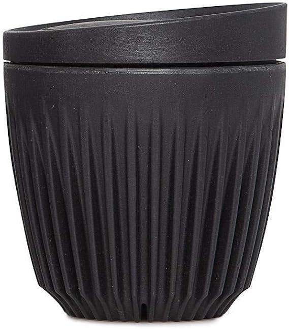 HUSKEE 6oz HuskeeCup Coffee & Tea Cup and Lid (Charcoal Color)