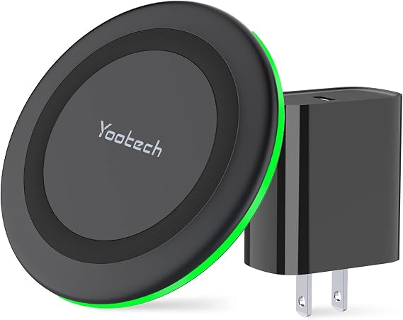 yootech Wireless Charger, 10W Max Wireless Charging Pad with Quick Adapter