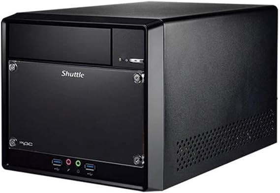 Shuttle XPC Cube SH510R4 Mini Barebone PC Intel H510 Supports 125W 11th/10th Gen Rocket Lake/Comet Lake CPU No RAM No HDD/SSD No CPU No OS 300W80 Plus Bronze Flex PSU,Black