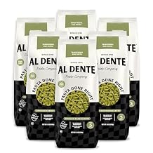Al Dente Spinach Farfalletti All-Natural, Hand-Crafted Spinach Egg Pasta. Traditional Pasta Noodles Made With Cage-Free Eggs & Durum Wheat, Great for Soups, Stews, More. 12oz Bags (Pack of 6)