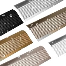 Non-Slip Floor Transition Strip, Aluminum Threshold Strip, Doorway Edge Trim, Carpet to Tile Edge Cover Strips, for Threshold Height Less Than 2.2 Inch (Bronze,90CM- 3ft)