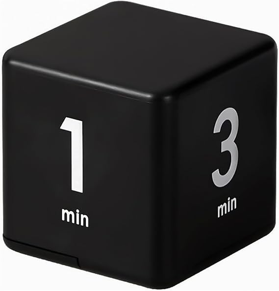 Timer Cube Digital Cube Timer for Time Management Time Cube for Focus & ADHD Gravity Sensor Silent Operation Ideal for Yoga Kitchen Office Children Sports & Learning