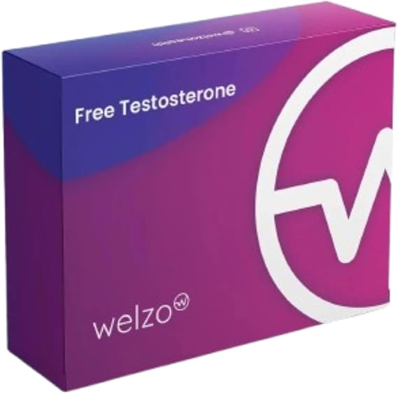 Welzo Free Testosterone Androgen Test Kit | At-Home Health Testing for Hormonal Balance | Measures Free Testosterone & Total Testosterone | Male Wellness & Energy Check for Adults 18+
