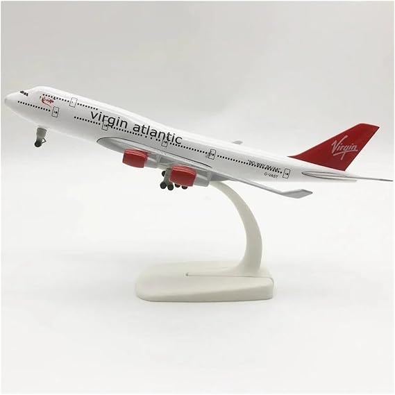 Decorated Airplane Models 20cm for British Virgin Atlantic B747 Die-cast Alloy Aircraft Model Commemorative Gifts