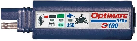 Tecmate OptiMATE USB O-100, Combination 2400mA USB Charger and 3-LED Battery Monitor, With Vehicle Battery Protection