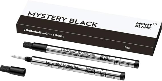 Montblanc MB105166 Le Grand Rollerball Refill F Mystery Black, Pack of 2