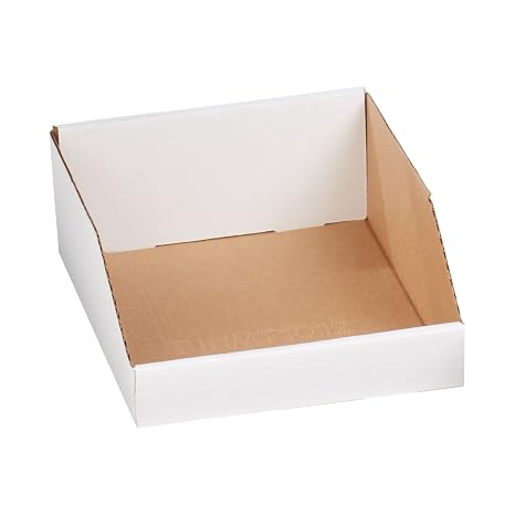 Box USA Storage Bins Small 10"L x 12"W x 4 1/2"H 25-Pack - Corrugated Cardboard Box for Packing, Moving, and Storage