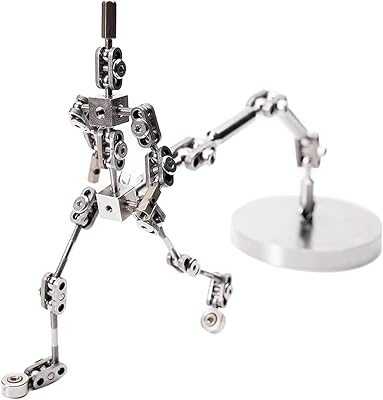 Armature Rigging Kits for Stop Motion Animation, DIY Stop Motion Armature Kits with 12CM-18CM Metal Puppet Figure, Support Your Figuress Movement with 5 Connectors,13cm