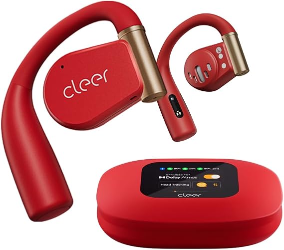Cleer ARC 3 Sports Pro Open Ear Headphones, Red