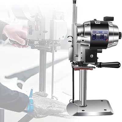 Electric Cloth Cutting Machine,Vertical Fabric Straight Knife Cutter,Cloth Cutting Machine with Automatic Sharpening Function, for Textile,Leather,Paper Cutting,12 Size:13