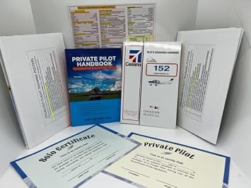 Cessna 152 Private Pilot Flight Training Bundle 7-Piece Start Up Set for Student Pilots