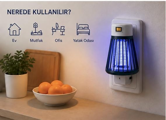 LTX-01 Elektrikli Sinek ve Böcek Öldürücü Lamba, Priz Tipi, İç Mekan, 1W, AC100-240V