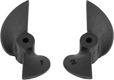 Yosoo Health Gear 1 Pair RC Boat Propellers, 2 Blades CW CCW Rotation Set for 2mm Shaft, Remote Control Ship Parts Accessory Black Plastic Propeller for Ship Model RC Boat