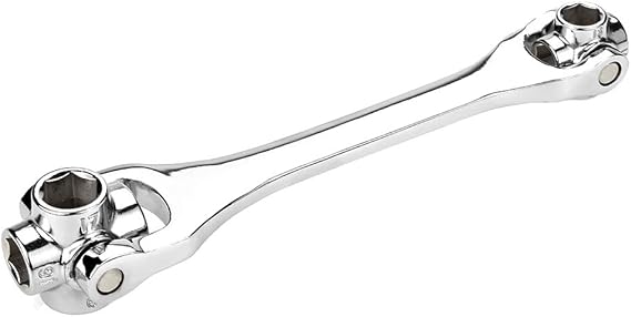 Spanners, Wrench, 8 in 1 Tiger Wrench 360 Degree Rotating Plumbing Tools, Universal Socket Wrenches 8-21mm for Furniture Car Repair (Without Magnetic)