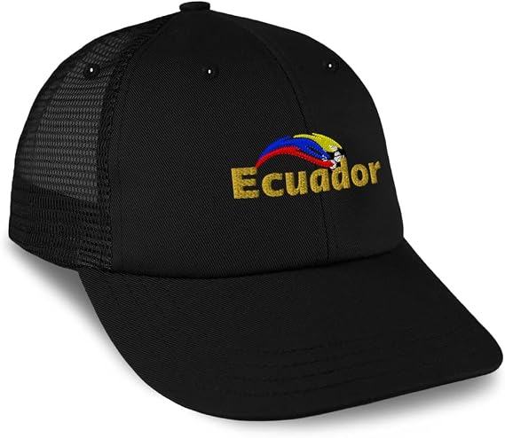 Custom Trucker Hat Baseball Cap Ecuador Soccer Cup Cotton Sport Dad Hats for Men & Women